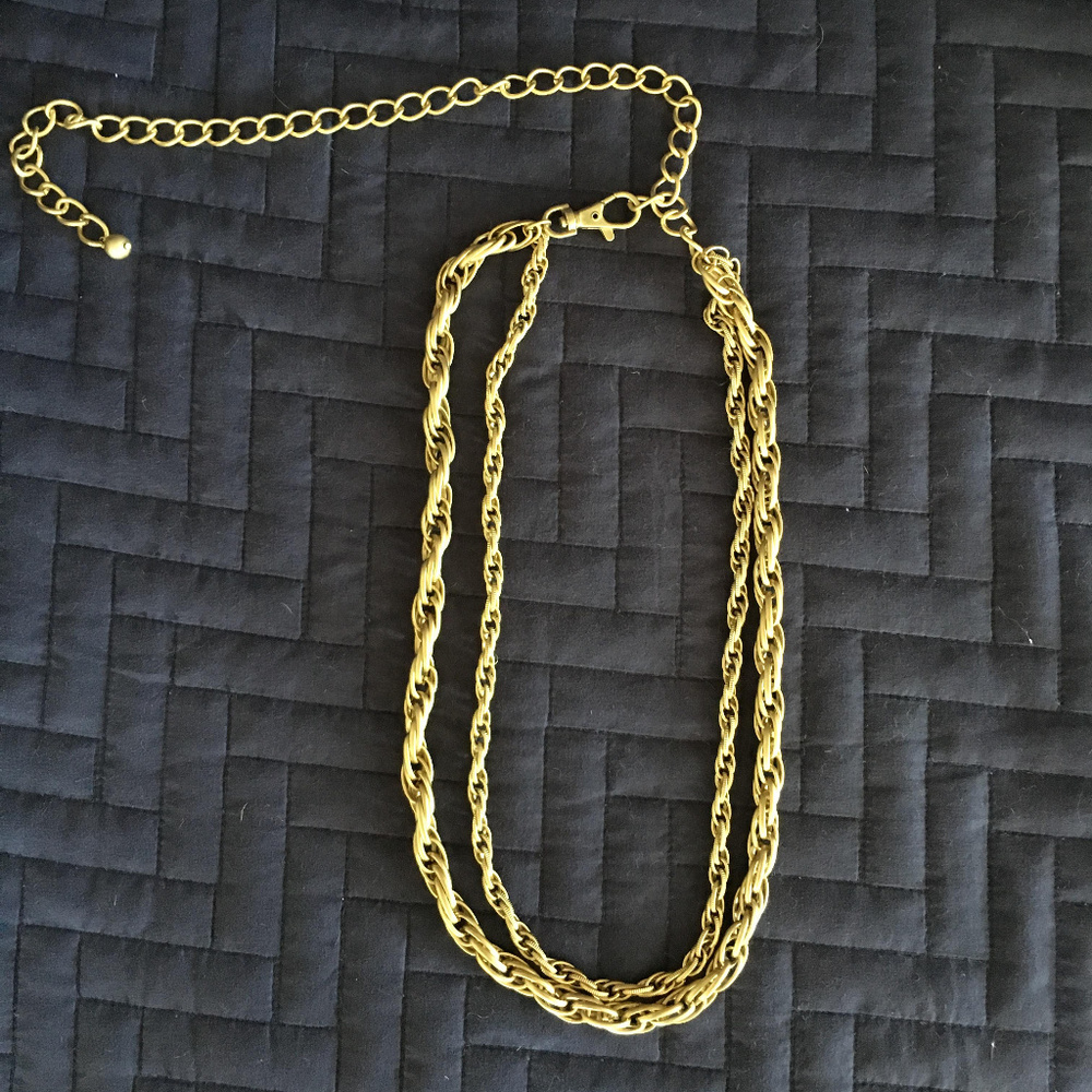 Adjustable Matte Gold-toned Link Belt